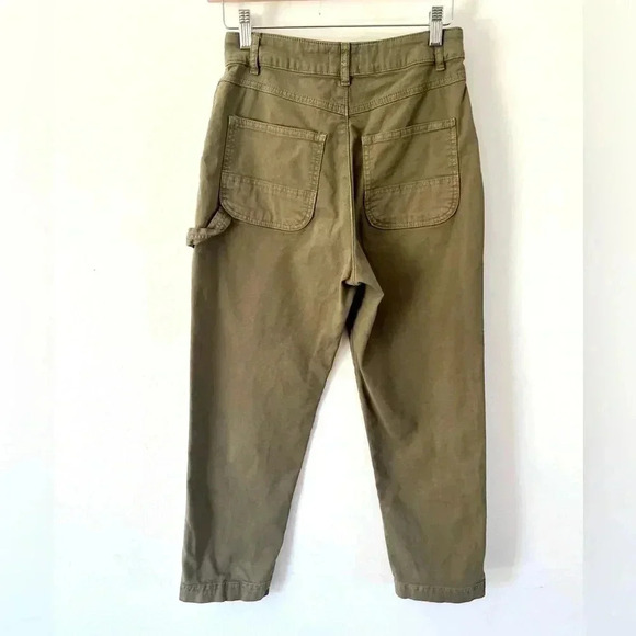 Marine Layer Military Olive Green Maya Utility Carpenter Crop Pants Size 4, NWOT - Picture 7 of 10